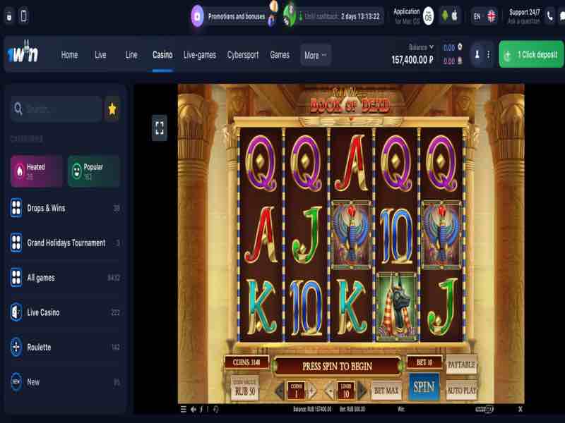Autoplay in de Book of the Dead gokkast Autoplay in de Book of the Dead gokkast