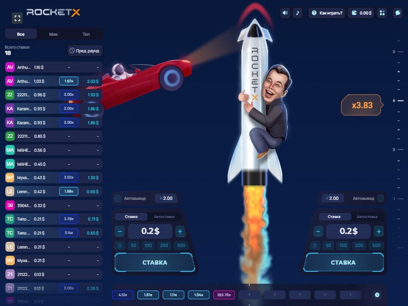 Kenmerken van het RocketX spel Kenmerken van RocketX
