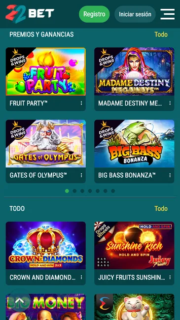 22bet casino slots