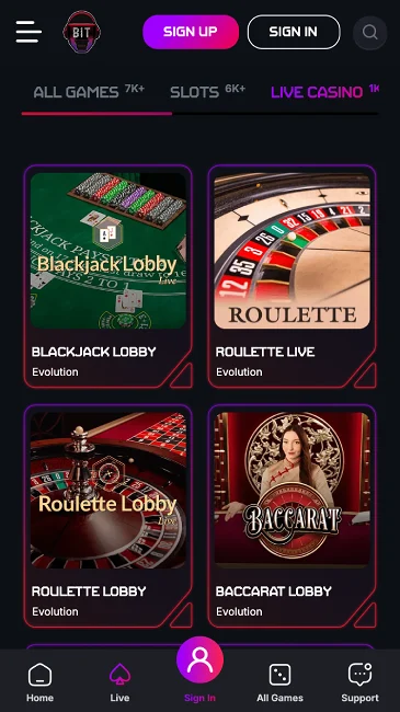 bitstrike live casino